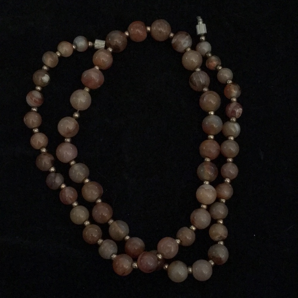 Necklace, glass beads